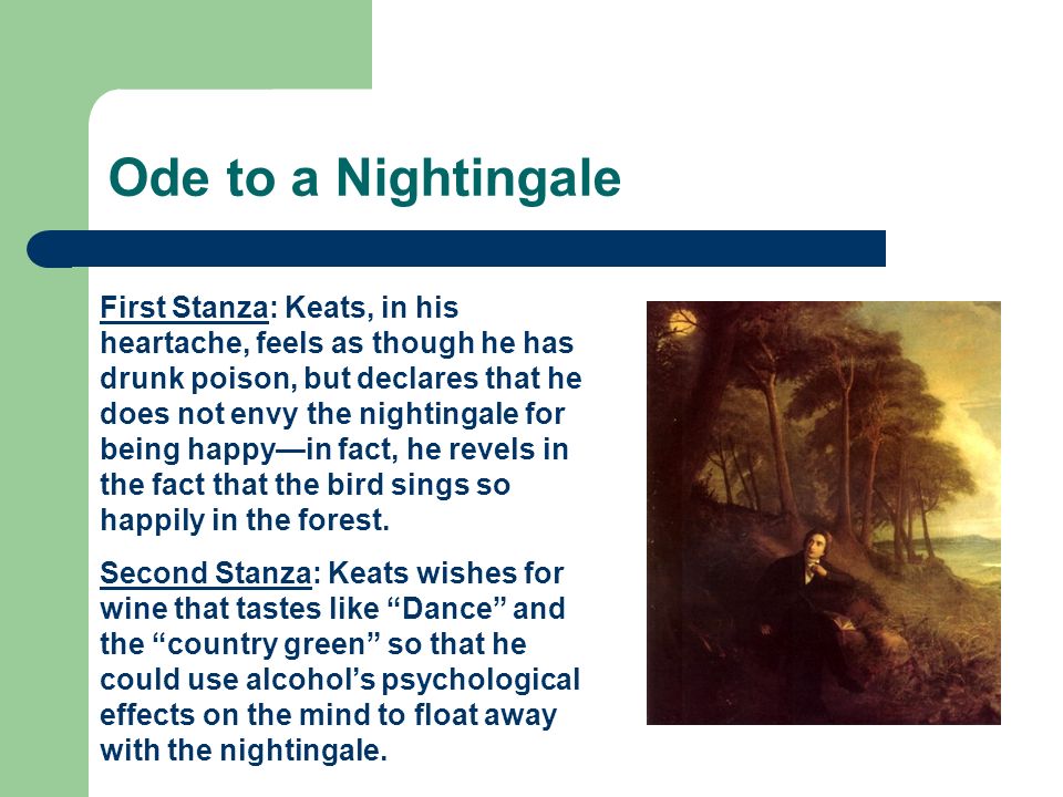 Essay on ode to a nightingale by john keats